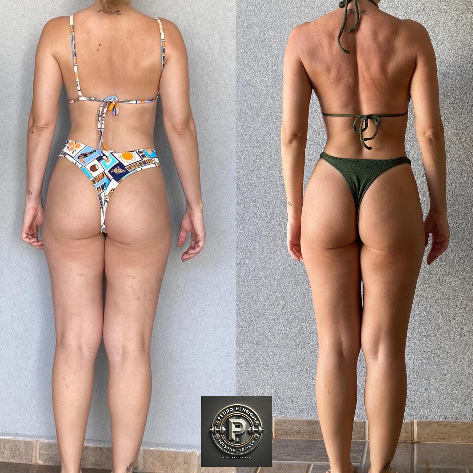 Antes e depois de aluna acompanhada por Pedro Henrique, transformação 6