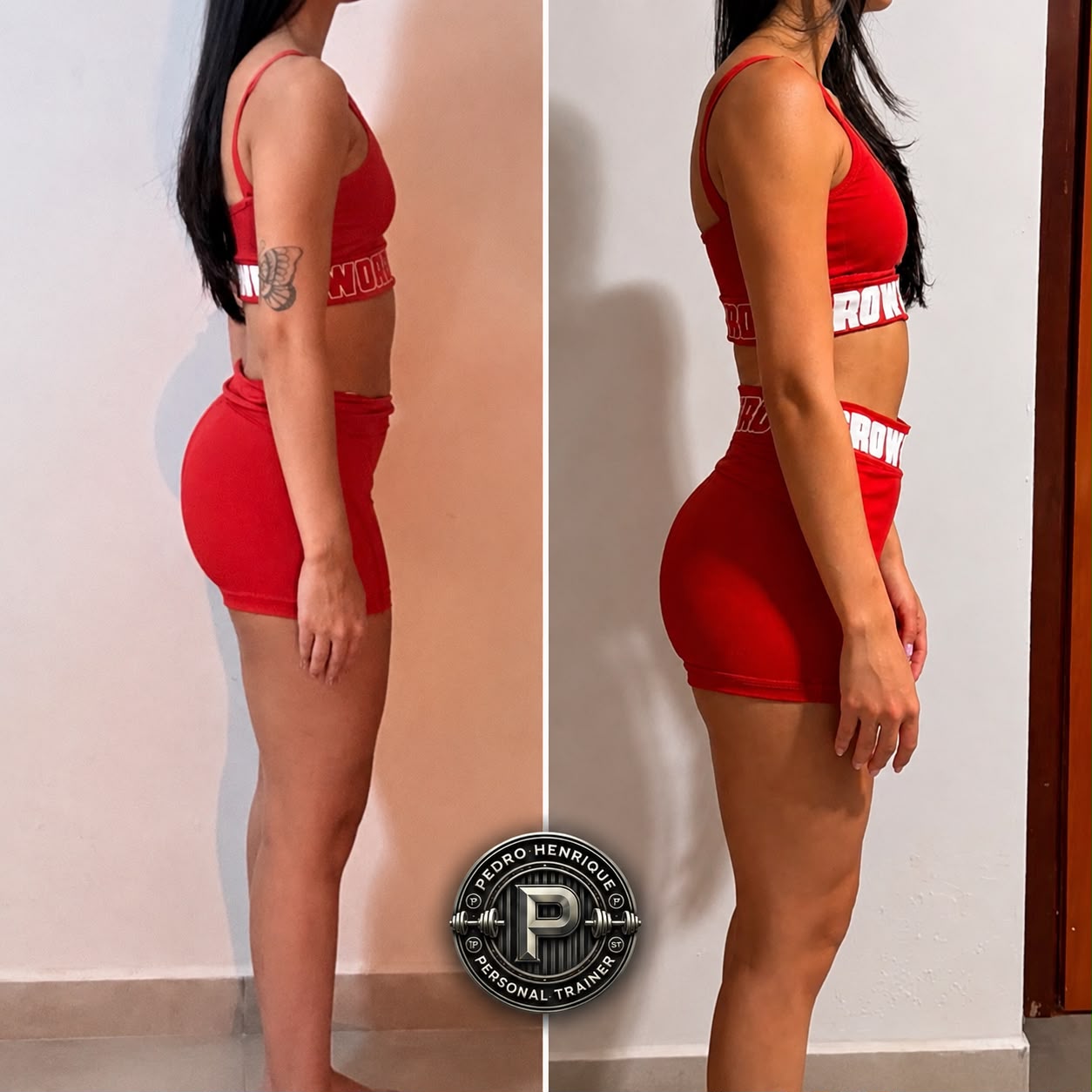 Antes e depois de aluna acompanhada por Pedro Henrique, transformação 7